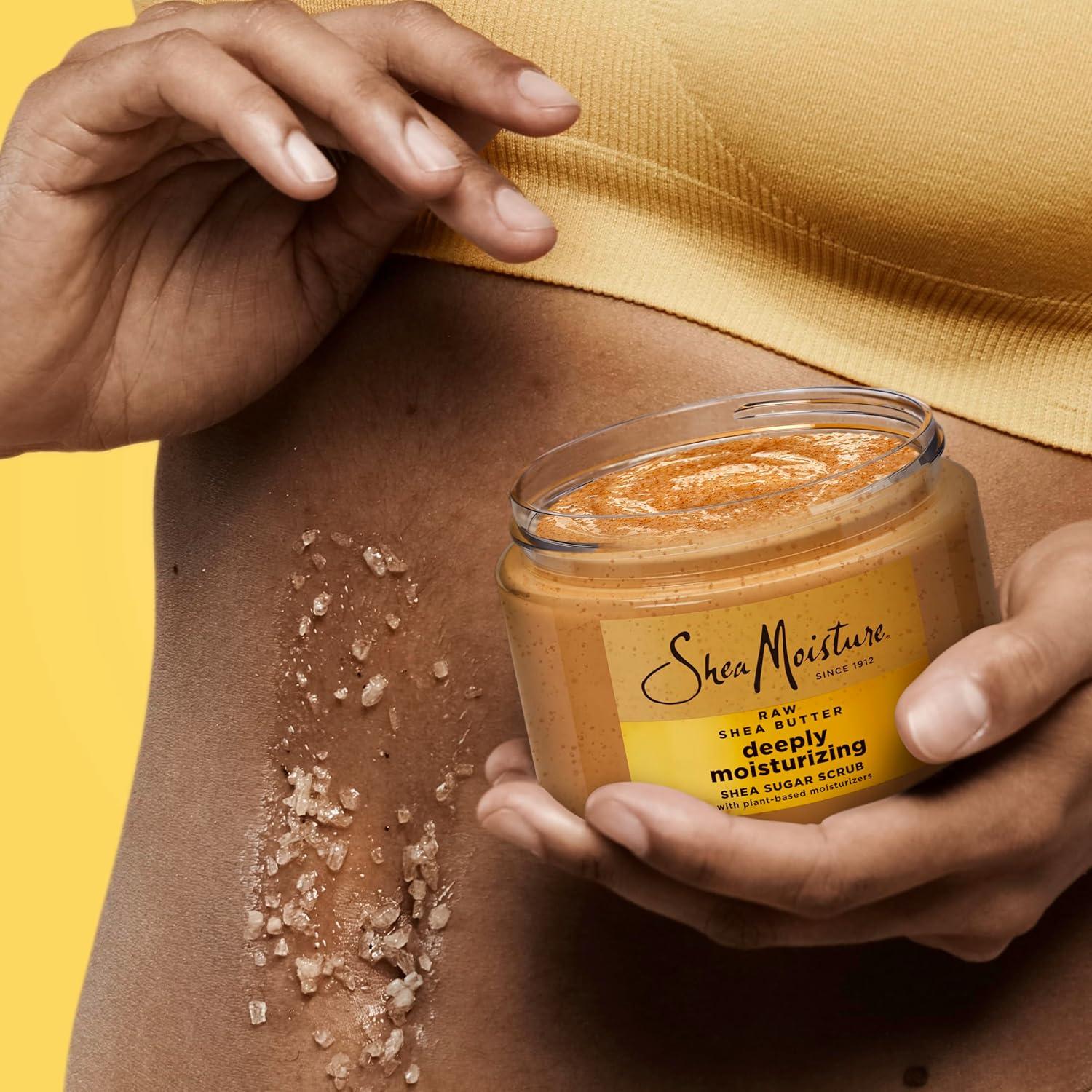 imageSheaMoisture Shea Sugar Body Scrub For Moisturize And Restore Dry Skin Raw Shea Butter Deeply Moisturizing Body Scrub With 24h Shea Moisture Nutrients 12 oz
