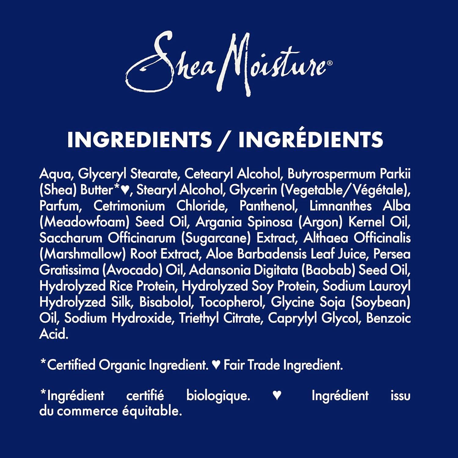 imageSheaMoisture Silicone Free Conditioner for Dry Hair Sugarcane and Meadowfoam Sulfate Free Conditioner 13 Oz13 Fl Oz Pack of 2