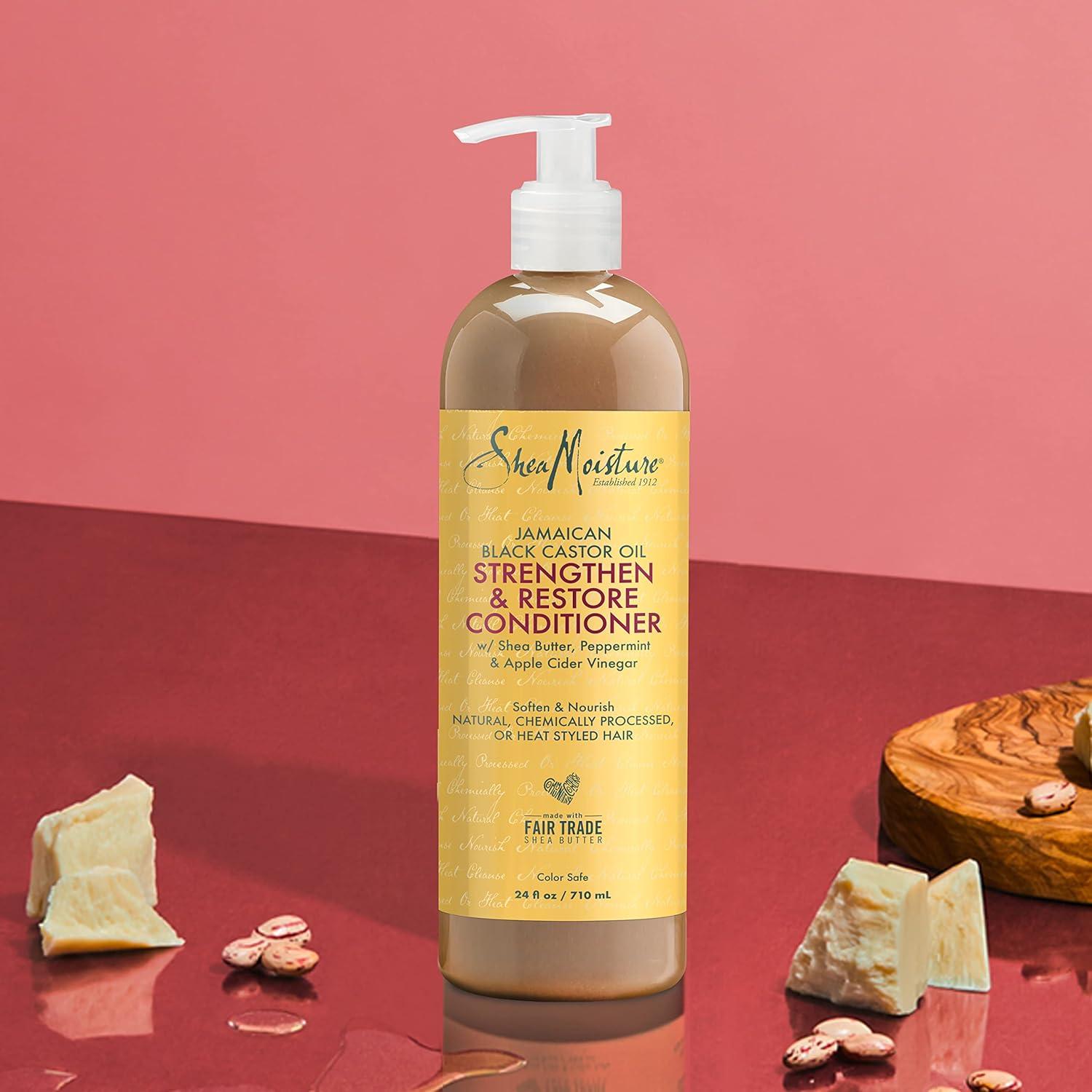imageSheaMoisture Strengthen Conditioner Jamaican Black Castor Oil for Damaged Hair Cleanse 24 oz24 Fl Oz Pack of 1