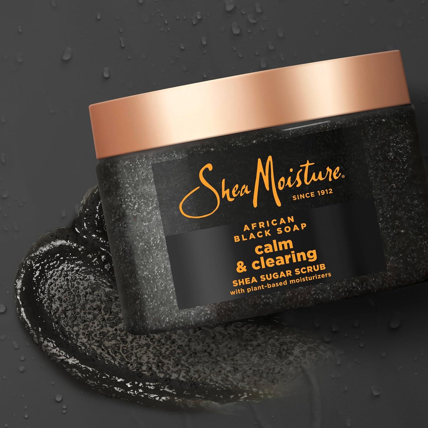 imageSheaMoisture Sugar Body Scrub African Black Soap for healthy glowing skin African black soap with 24h shea moisture nutrients 12 oz