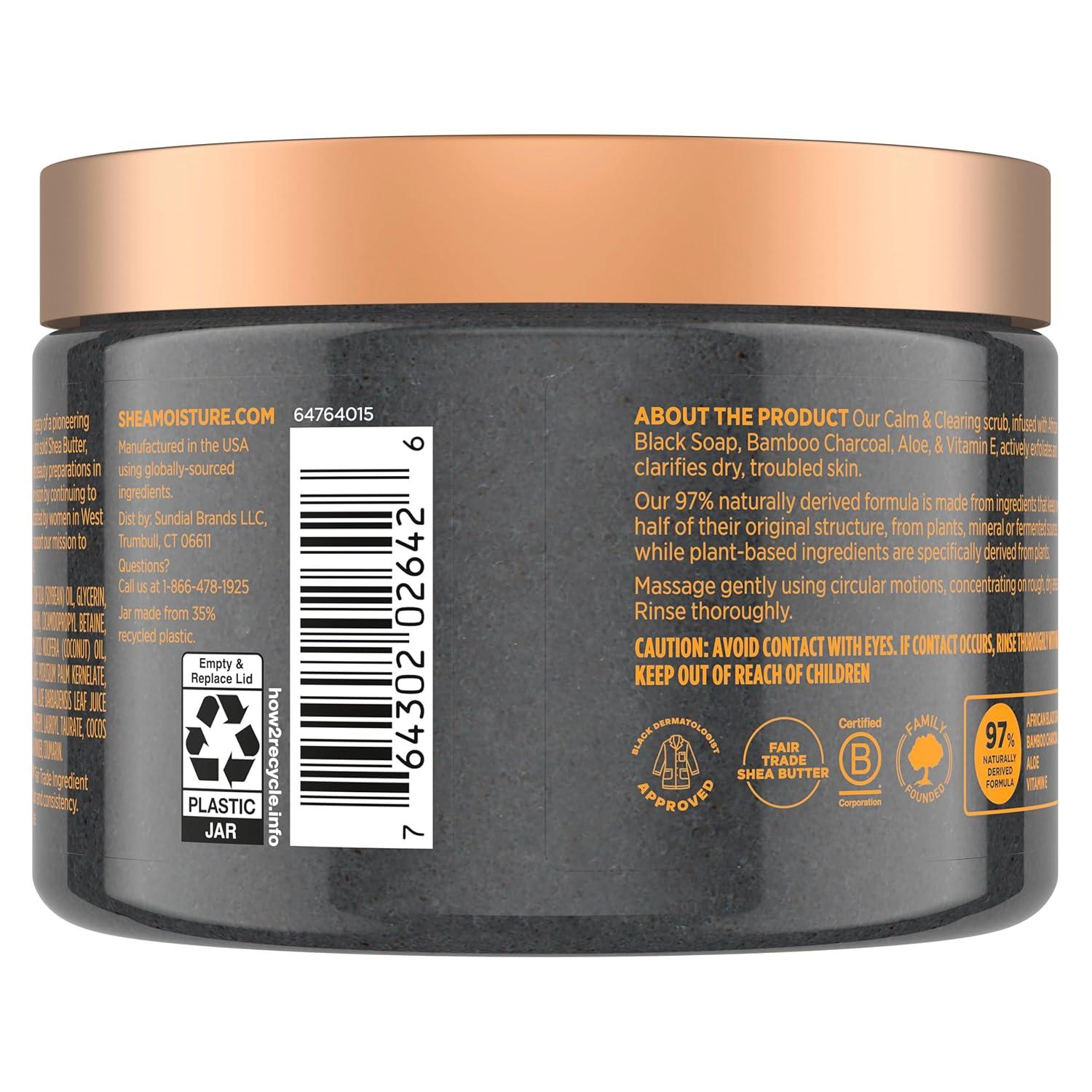 imageSheaMoisture Sugar Body Scrub African Black Soap for healthy glowing skin African black soap with 24h shea moisture nutrients 12 oz