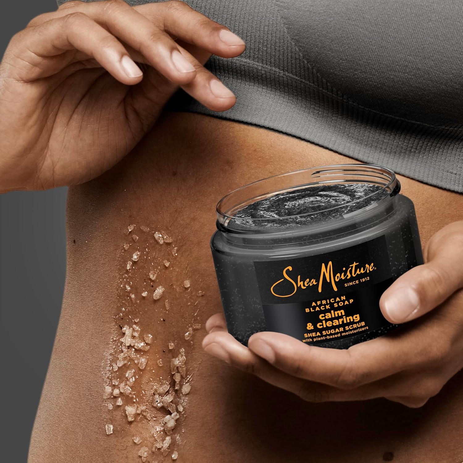 imageSheaMoisture Sugar Body Scrub African Black Soap for healthy glowing skin African black soap with 24h shea moisture nutrients 12 oz