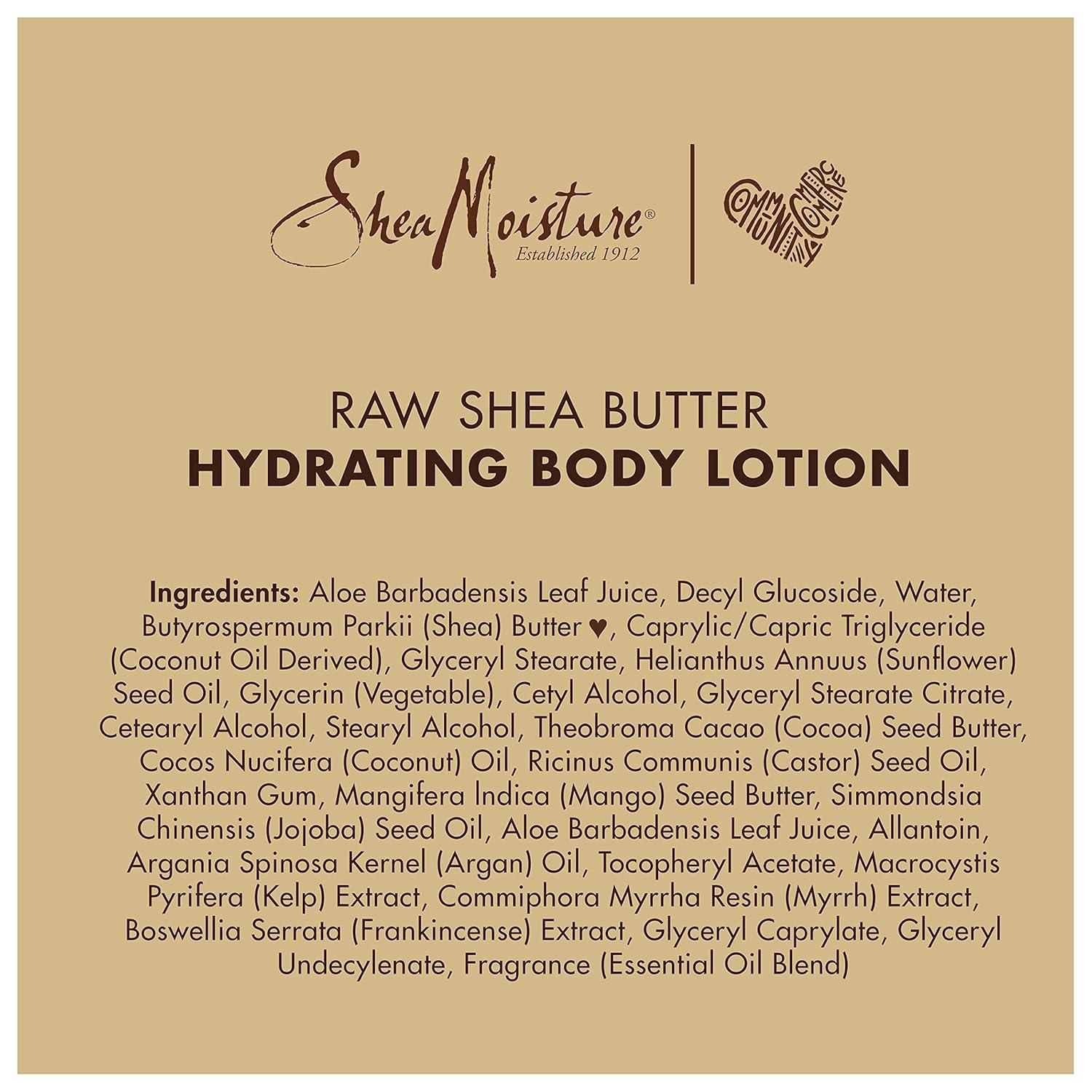 imageSheamoisture Hydrating Body Lotion for Dry Skin Raw Shea Butter Paraben Free Lotion 13 ozShea Butter