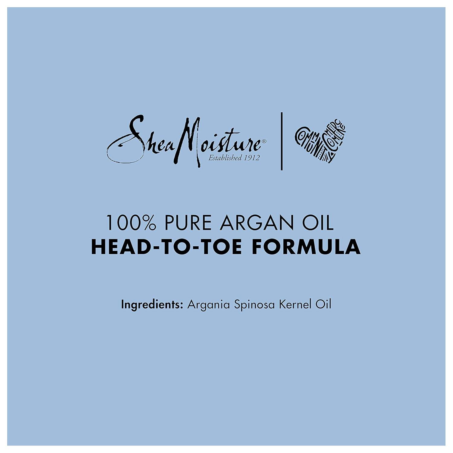 imageSheamoisture MultiTasking Oil for Smooth Hair and Skin 100 Pure Argan Oil HeadtoToe Formula 16 Fl Oz