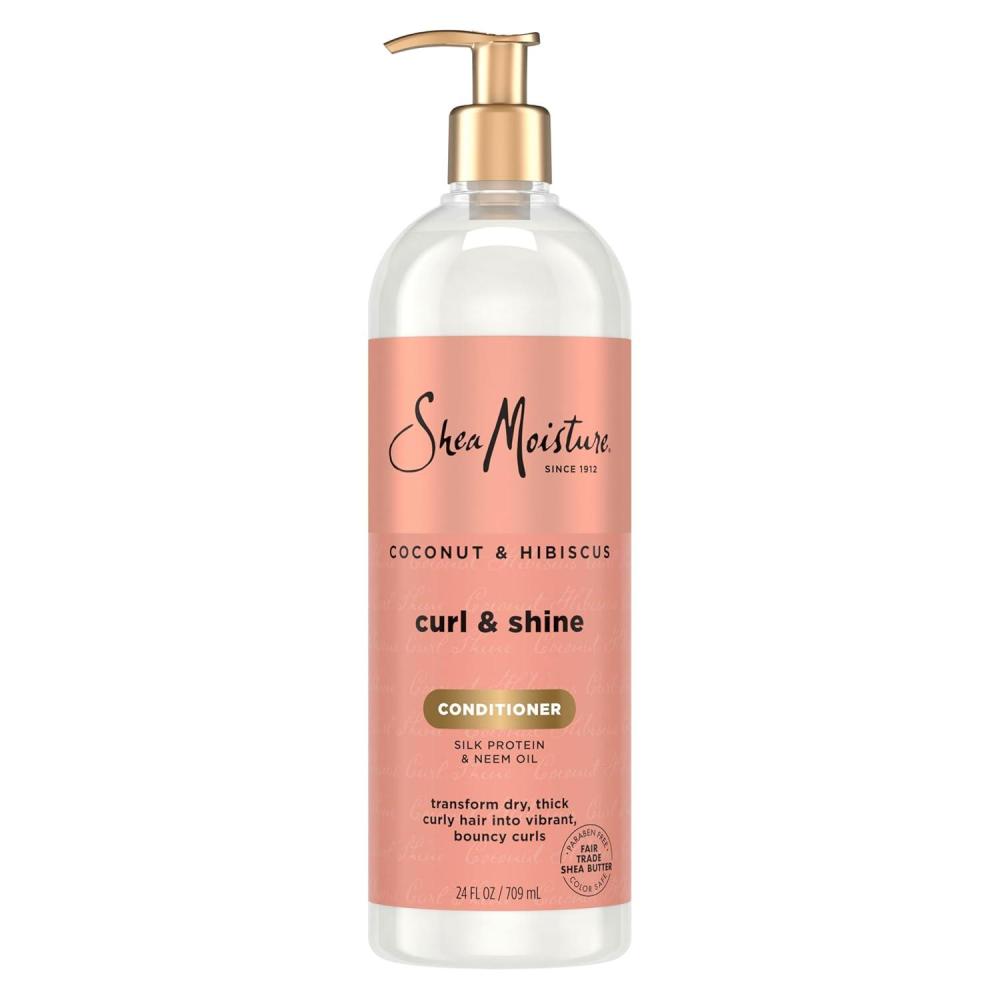 imageShea Moisture Curl ampamp Shine Conditioner Coconut ampamp Hibiscus for Thick Curly Hair to Moisturize ampamp Soften 24 oz