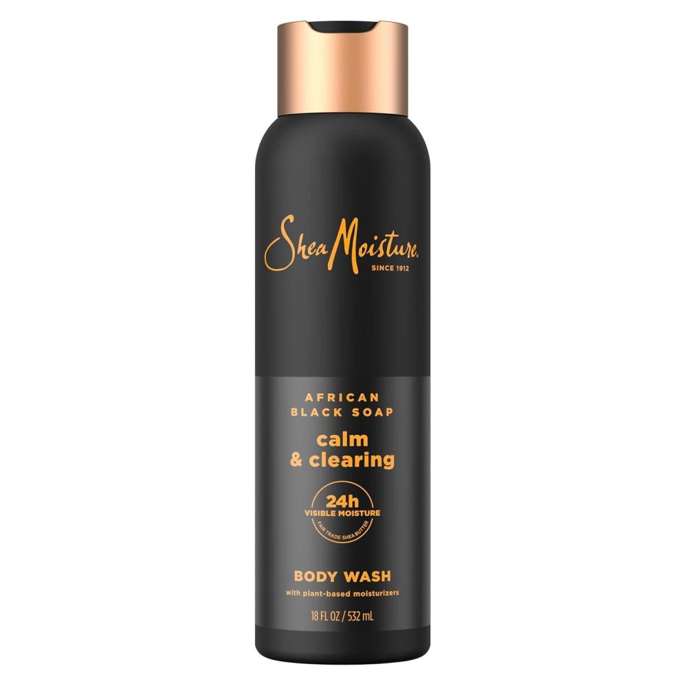 imageSheaMoisture African Black Soap Body Wash Calm and clearing body wash for 24H Visible Moisture for Healthy Glowing 18 Oz
