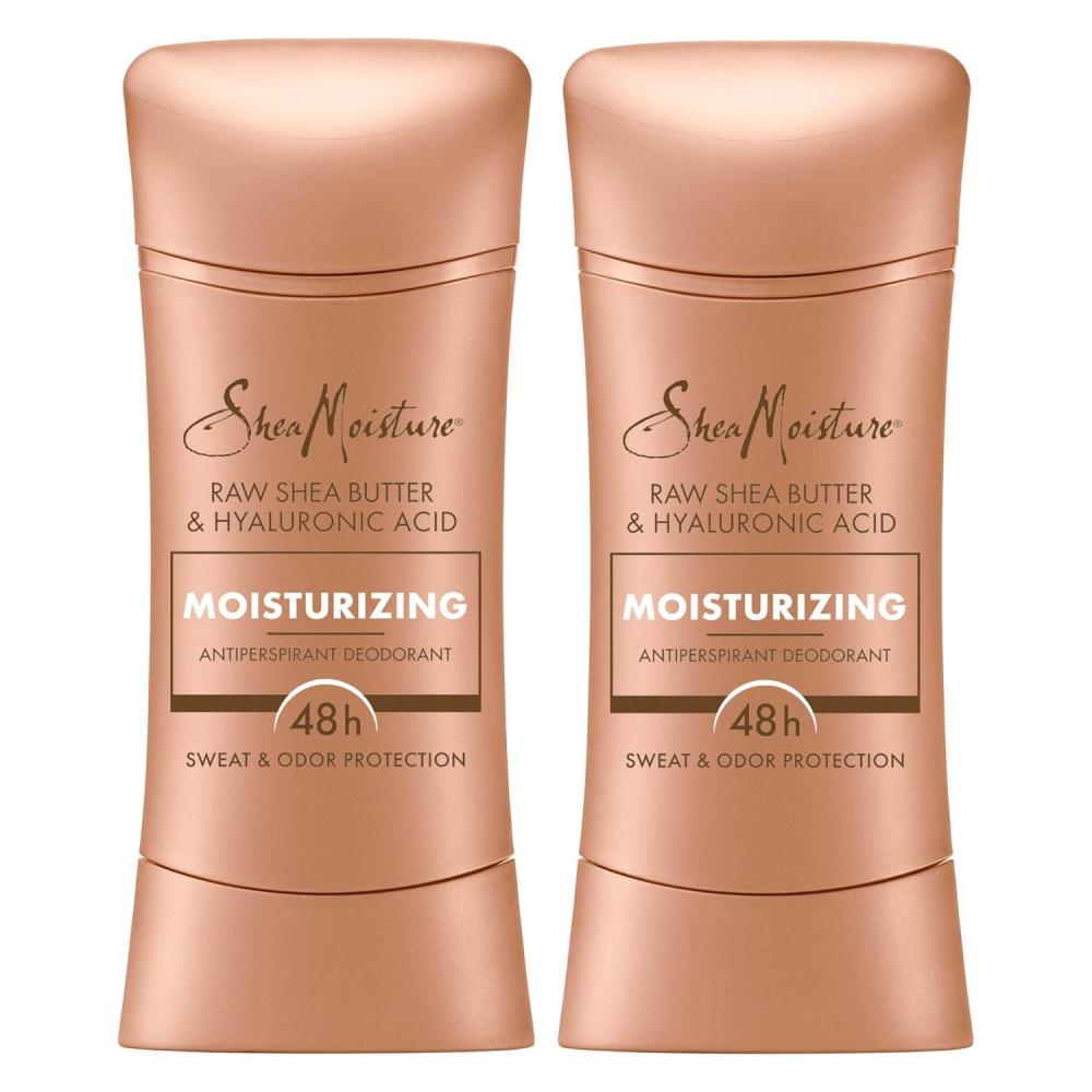 imageSheaMoisture Antiperspirant Deodorant Stick Moisturizing Raw Shea Butter ampamp Hyaluronic Acid 2 Count for 48HR Sweat ampamp Odor Protection with No Parabens ampamp No Mineral Oil 26 oz