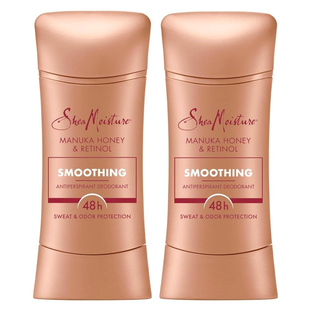 imageSheaMoisture Antiperspirant Deodorant Stick Smoothing Manuka Honey ampamp Retinol Pack of 2 for 48HR Sweat ampamp Odor Protection with No Parabens ampamp No Mineral Oil 26 oz