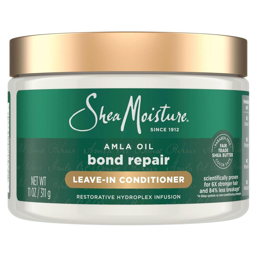 imageSheaMoisture Bond Repair LeaveIn Conditioner AmlaOil Protects Against Damage ampamp Strengthens Hair Bonds with Hydroplex Technology ampamp AmlaOil For Less Breakage with Restorative HydroPlex Infusion 11fl ozConditioner