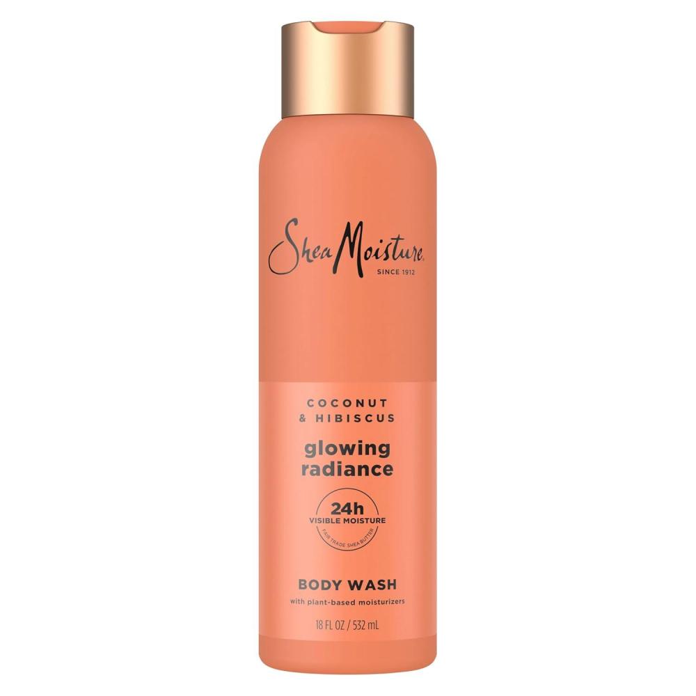 imageSheaMoisture Coconut Hibiscus Body Wash Glowing Radiance Glowing Radiance body wash for 24H Visible Moisture for Healthy Glowing Skin 18 oz