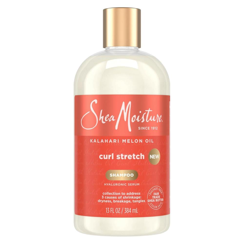 imageSheaMoisture Curl Stretch Shampoo Kalahari Melon Oil Infused with Hyaluronic Serum Cleanses and Hydrates for Strong and Soft Curls for Type 4 Hair 13 Fl Oz