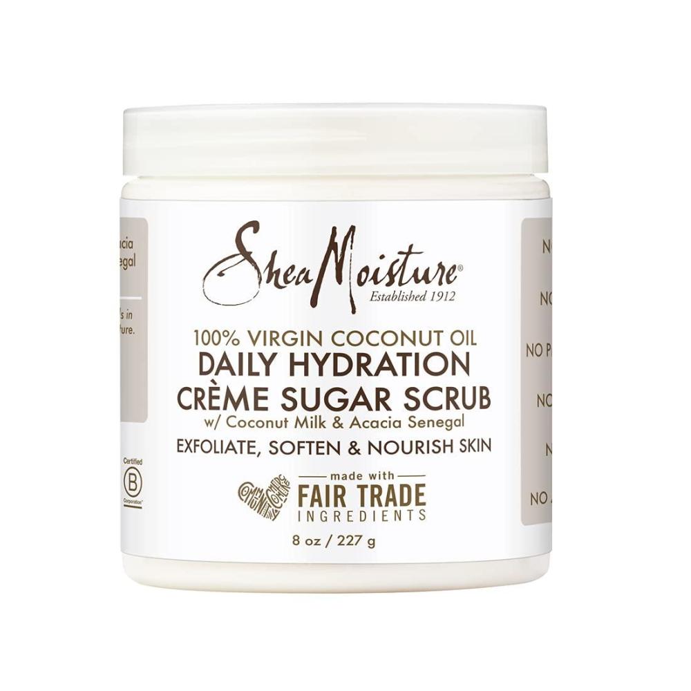 imageSheaMoisture Daily Hydration Crme Sugar Scrub Care for Dry Skin 100 Virgin Coconut Oil Acacia Senegal Exfoliating Scrub Coffee 8 OzSugar Scrub