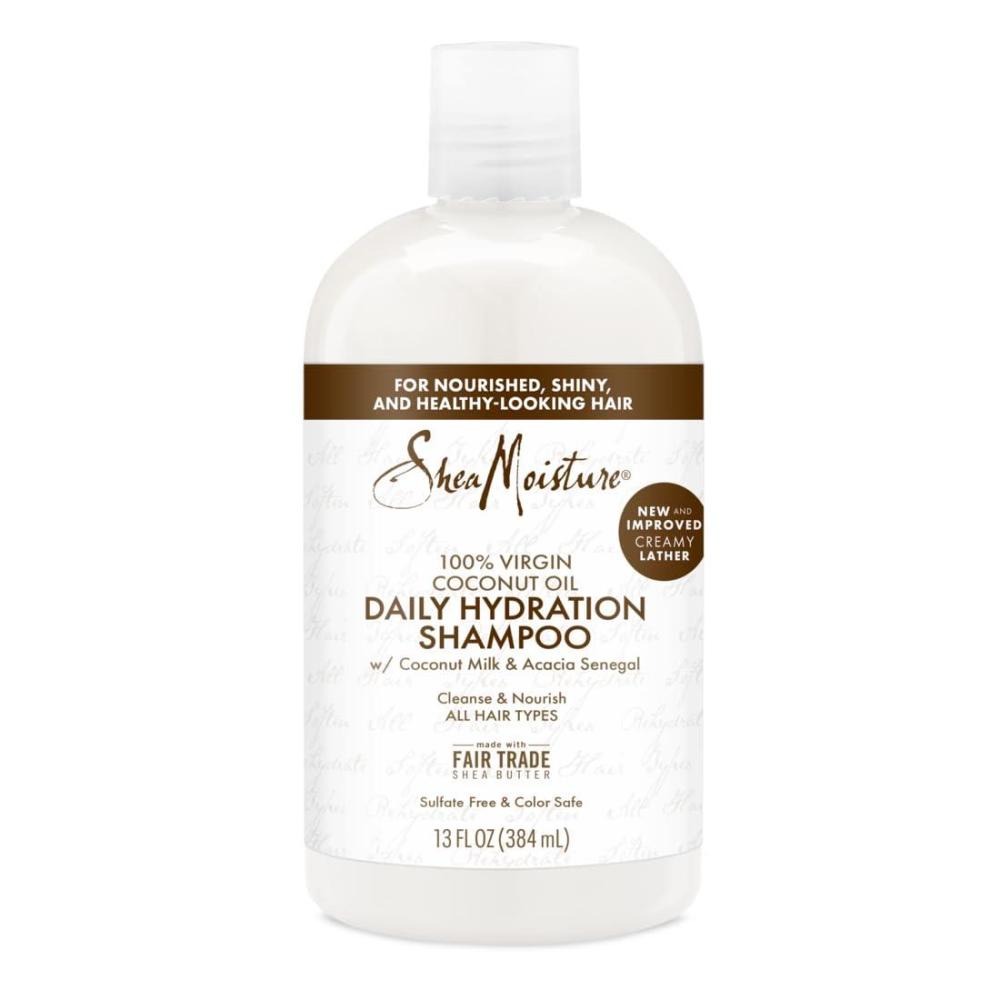 imageSheaMoisture Daily Hydration Shampoo 100 Virgin Coconut Oil for All Hair Types SulfateFree 13 oz13 Ounce Pack of 1