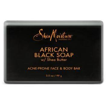 imageSheaMoisture Face and Body Bar for Oily BlemishProne Skin African Black Soap Paraben Free 35 oz 4 Count facial cleanser35 Ounce Pack of 1