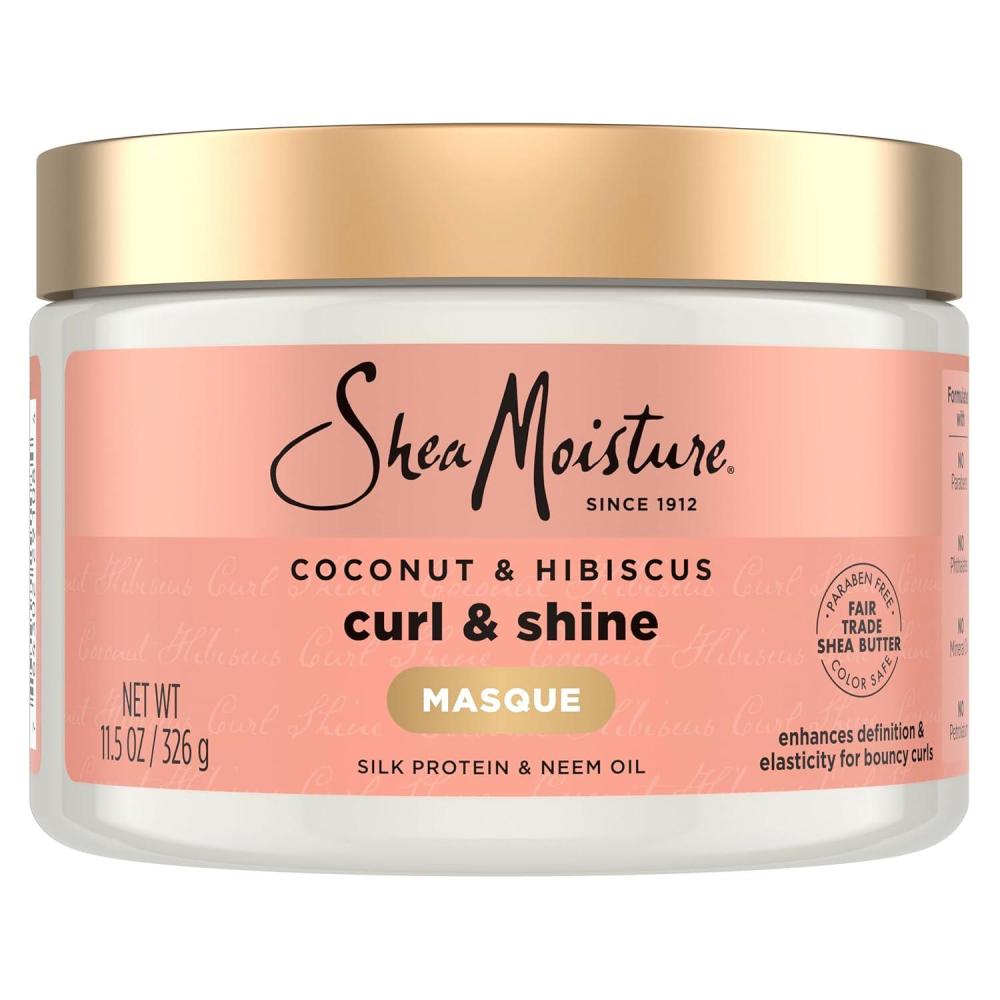 imageSheaMoisture Hair Mask Coconut ampamp Hibiscus for Dry Curls Hair Mask with Shea Butter 115 ozHibiscus