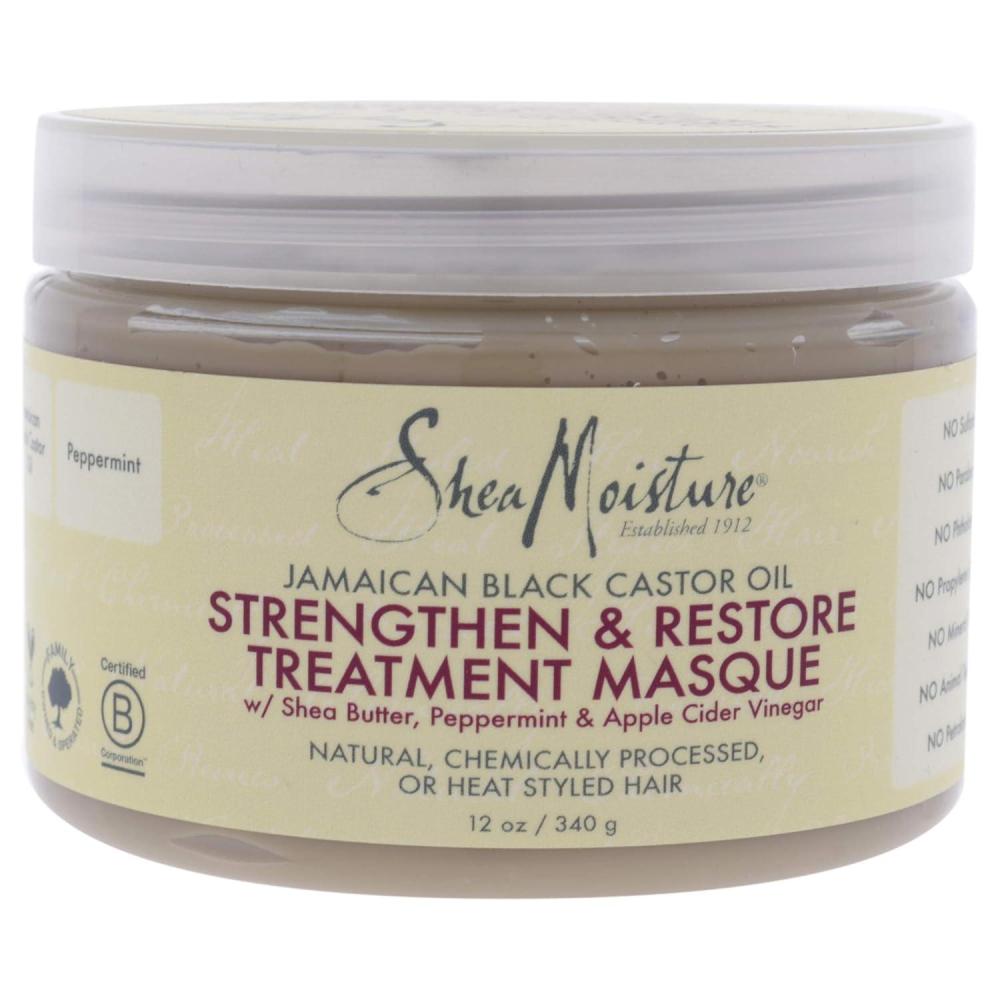 imageSheaMoisture Jamaican Black Castor Oil Treatment Masque Jamaican Black Castor Oil For Dry Hair Paraben Free Hair Mask 115 oz12 Ounce Pack of 1