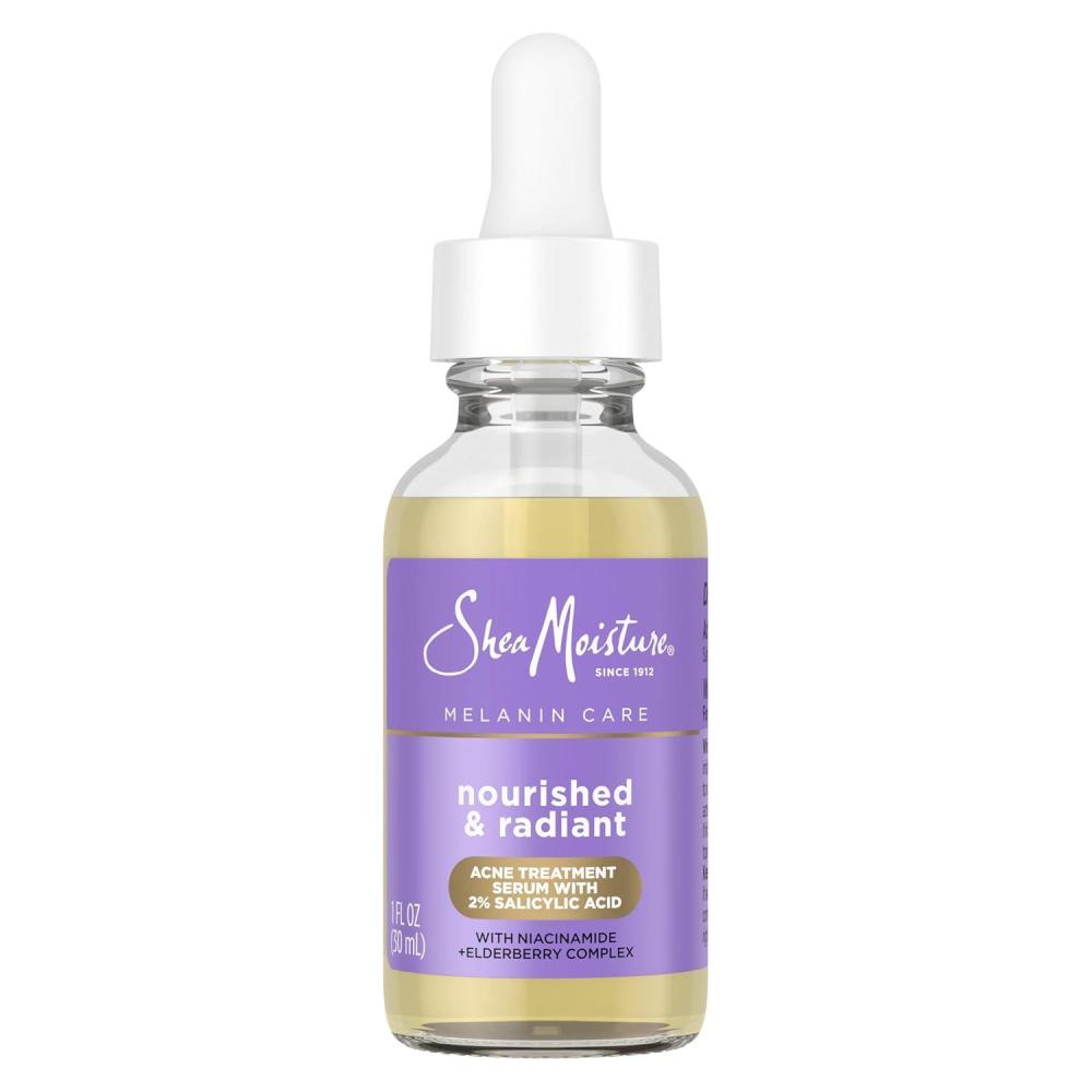 imageSheaMoisture Melanin Care 4in1 Acne Treatment Serum with 2 Salicylic Acid Nourished ampamp Radiant for Calming Hydrating ampamp Treating Acne with Niacinamide Elderberry Complex 1 fl ozAcne Treatment