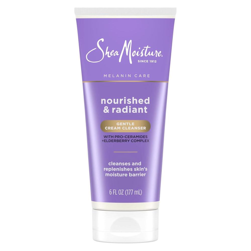 imageSheaMoisture Melanin Care Gentle Cream Cleanser Nourished ampamp Radiant for Cleansing ampamp Replenishing Skins Moisture Barrier with ProCeramides Elderberry Complex 6 oz