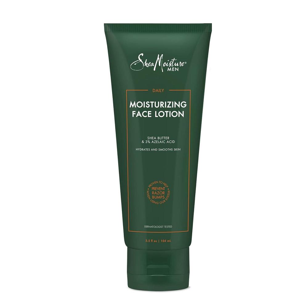 imageSheaMoisture Men Lotion for Soft Smooth Skin Daily Moisturizing Face Lotion DermatologistTested Skin Care Proven to Prevent Razor Bumps When Using Our System 35 oz