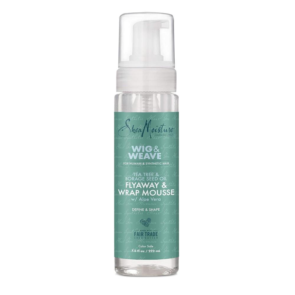 imageSheaMoisture Mousse for Curly Hair Wig or Weave Tea Tree and Borage Seed Oil Parabenfree Styling Mousse 75 OunceTea Tree