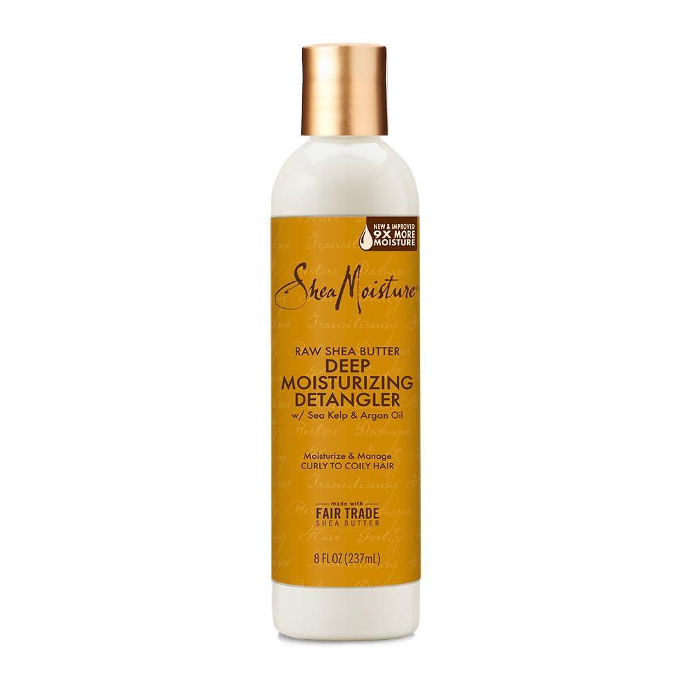 imageSheaMoisture Raw Shea Butter Deep Moisturizing Detangler for Dry Damaged Hair Hair Styling Product Formulated with Sea Kelp and Argan Oil 8 oz