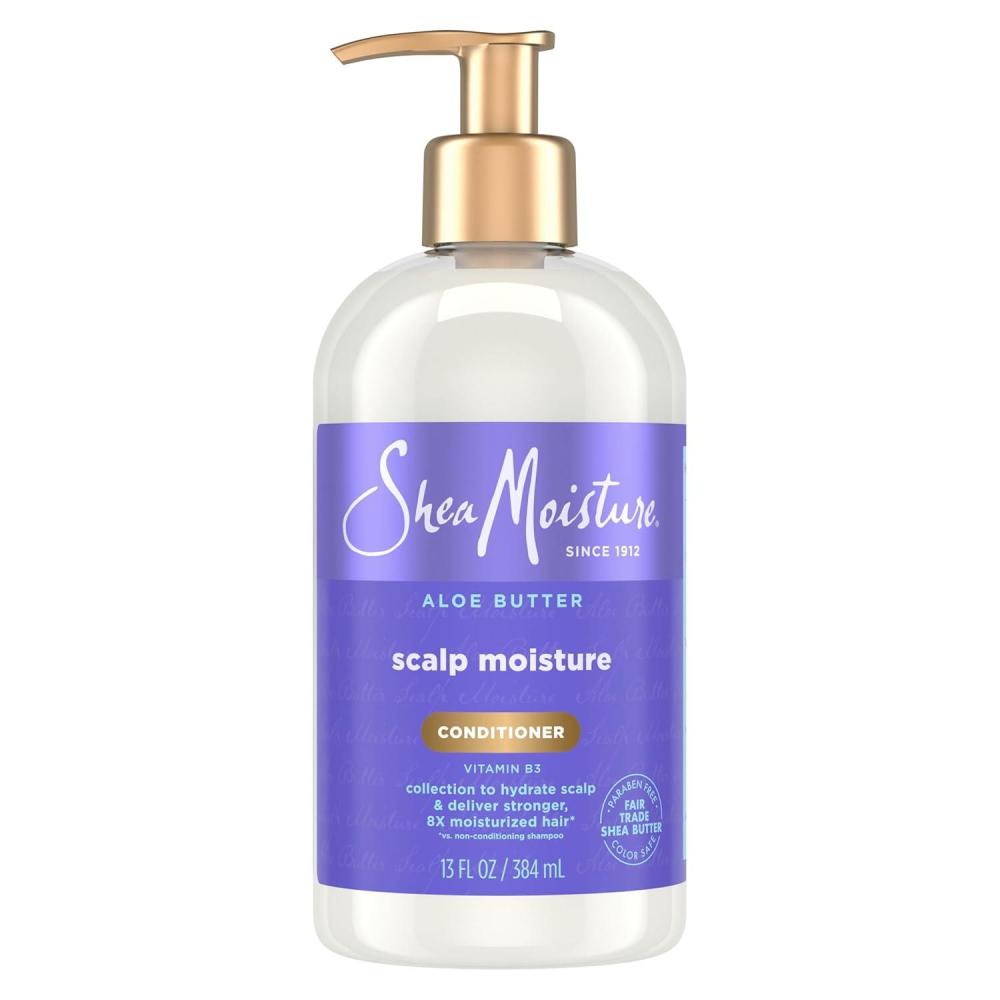 imageSheaMoisture Scalp Moisture Conditioner Aloe Butter ampamp Vitamin B3 for Moisturized Hair Fair Trade SulfateFree 13oz