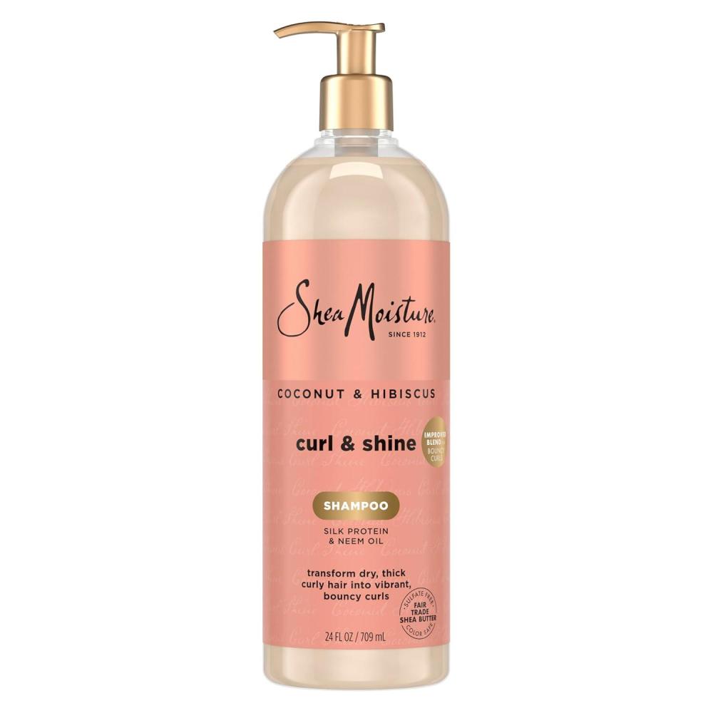 imageSheaMoisture Shampoo Coconut and Hibiscus for Thick Curly Hair to Cleanse ampamp Hydrate 24 oz