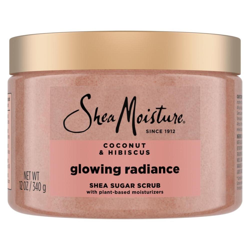 imageSheaMoisture Shea Sugar Body Scrub For Glowing Radiance Coconut Hibiscus Glowing Radiance Body Scrub With 24h Shea Moisture Nutrients 12 oz