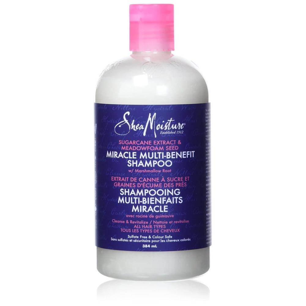 imageSheaMoisture Silicone Free Shampoo for Dry Hair Sugarcane Extract and Meadowfoam Paraben Free Shampoo 13 oz