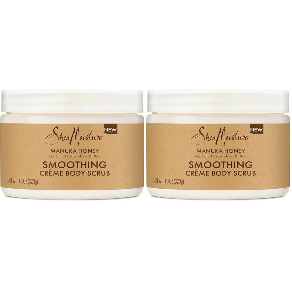 imageSheaMoisture Smoothing Body Scrub Manuka Honey To Reduce Rough Skin Exfoliating Body Scrub with Fair Trade Shea Butter 113 oz113 Ounce Pack of 2