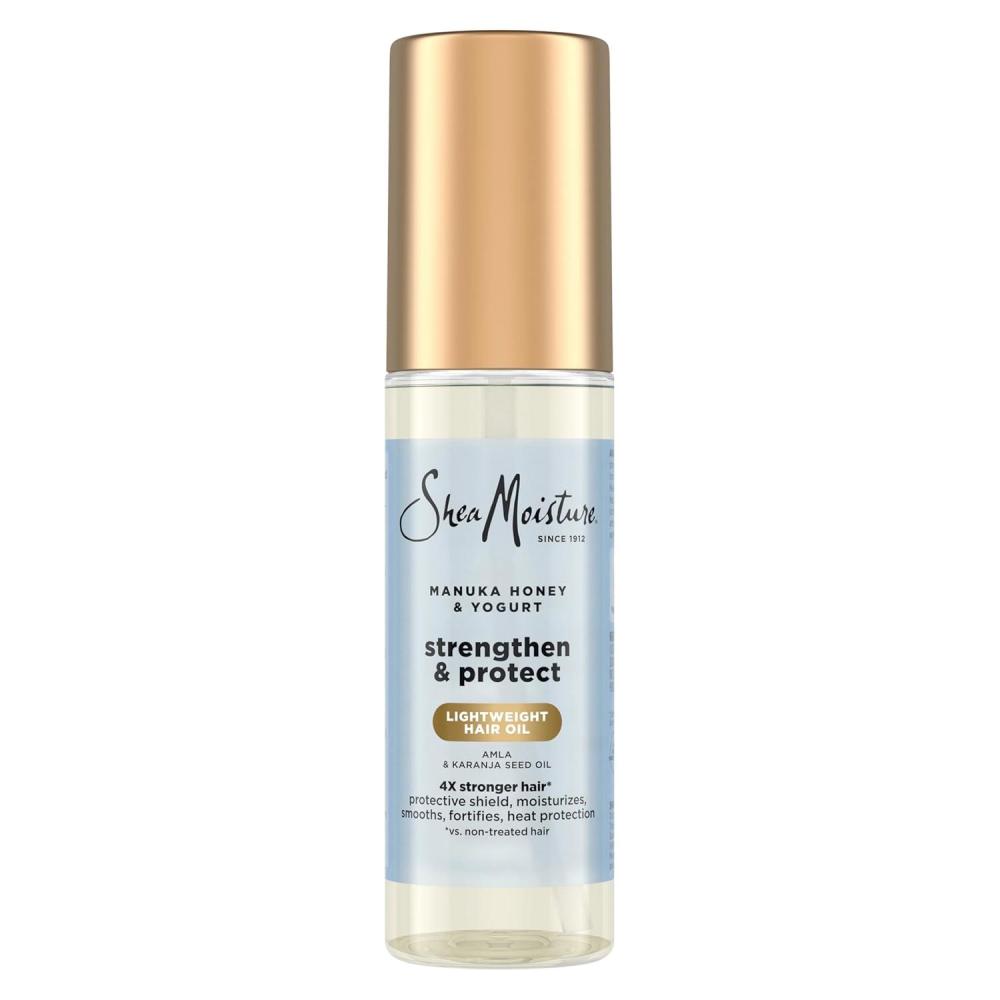 imageSheaMoisture Strengthen ampamp Protect Hair Oil Manuka Honey ampamp Yogurt Reduces Heat Damage and Protects Hair with an Amla Oil and Manuka Honey Infused Lightweight Formula 33fl oz