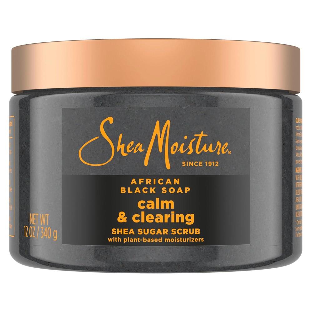 imageSheaMoisture Sugar Body Scrub African Black Soap for healthy glowing skin African black soap with 24h shea moisture nutrients 12 oz