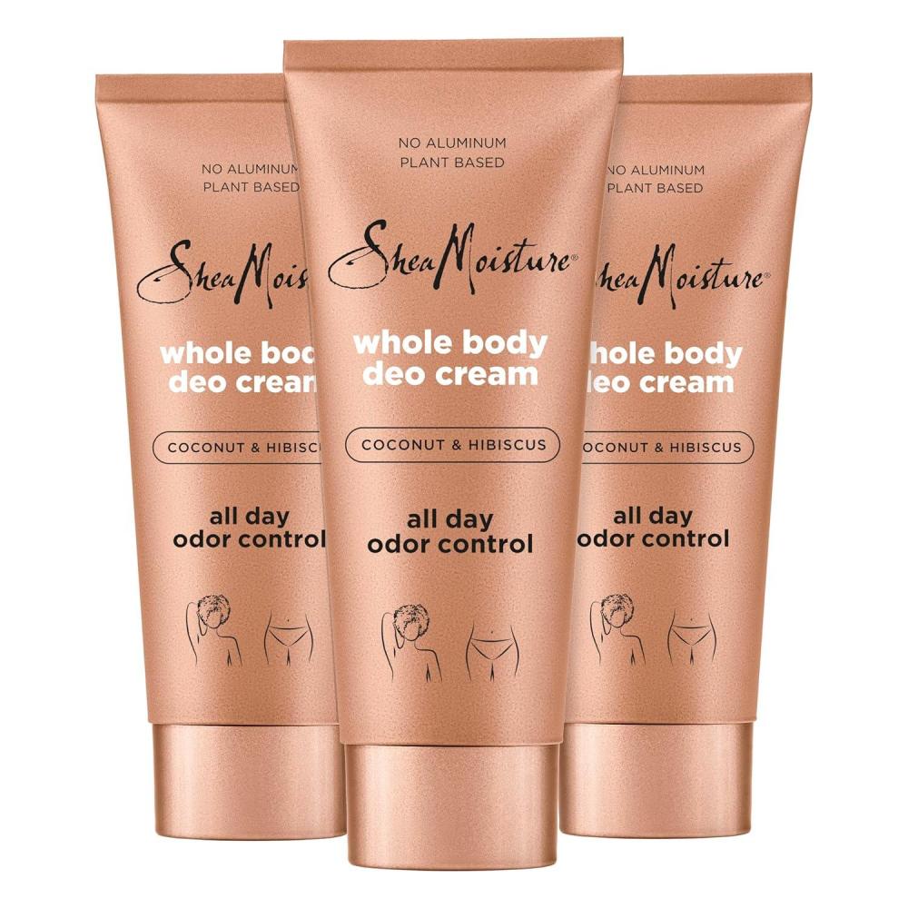 imageSheaMoisture Whole Body Deo Cream Coconut ampamp Hibiscus 3 count for AllDay Odor Control with No Aluminum 25 oz