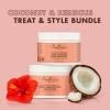 SheaMoisture Curl and Shine Hair Masque and Curl Enhancing Smoothie for Curly Hair Coconut and Hibiscus Deep Conditioning Hair Treatment