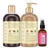 SheaMoisture Strengthen and Restore Shampoo, Conditioner & Head-To-Toe Restoration Body Care Oil Jamaican Black Castor Oil for Dry Skin & Hair Skin and Hair Care Regimen with Shea Butter(Almond)