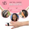 The Braid Aid Adjustable Parting Tool – Stitch Braiding Aid, Lightweight Hair Separating Comb for All Hair Types – Black(Pack of 2)