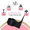 The Braid Aid Adjustable Parting Tool – Stitch Braiding Aid, Lightweight Hair Separating Comb for All Hair Types – Black(Pack of 2)