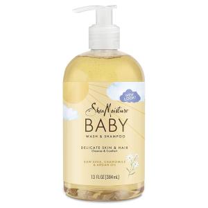 SheaMoisture Baby Wash & Shampoo for All Skin Types Raw Shea, Chamomile & Argan Oil Baby Wash and Shampoo with Frankincense & Myrrh to Help Cleanse 13 oz, Gold, Packaging may vary(Chamomile & Argan)