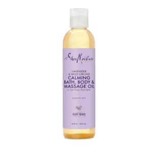 SheaMoisture Bath, Body and Massage Oil Lavender Wild Orchid Calming Moisturizer for Sensitive Skin 8 oz(Lavender and Wild Orchid)