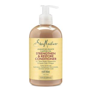 SheaMoisture Conditioner 100% Pure Jamaican Black Castor Oil to Intensely Smooth and Nourish Hair with Shea Butter, Peppermint and Apple Cider Vinegar 13 oz(13 Fl Oz (Pack of 1))