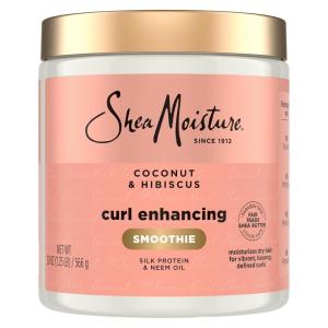 SheaMoisture Curl Enhancing Smoothie Hair Cream Coconut and Hibiscus for Thick, Curly Hair Sulfate Free and Paraben Free Curl Cream 20 oz(Hibiscus)
