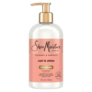 SheaMoisture Curl & Shine Conditioner Coconut & Hibiscus, for Thick, Curly Hair to Moisturize & Soften, 13 oz(13 Fl Oz (Pack of 1))