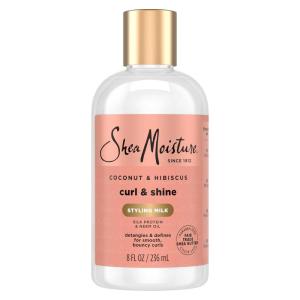 SheaMoisture Curl & Style Milk Coconut & Hibiscus with Silk Protein & Neem Oil for Thick, Defined, Curly Hair Fair Trade, Sulfate-Free 8 oz(Milk)