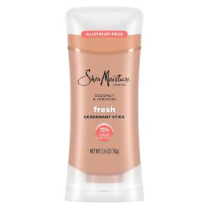 SheaMoisture Deodorant Stick 72h Odor Control Coconut & Hibiscus Fresh Aluminum Free 2.6 oz