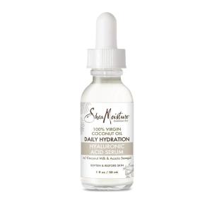 SheaMoisture Hyaluronic Acid Serum for Dry Skin 100% Virgin Coconut Oil Paraben Free Face Serum 1 fl oz(Serum)