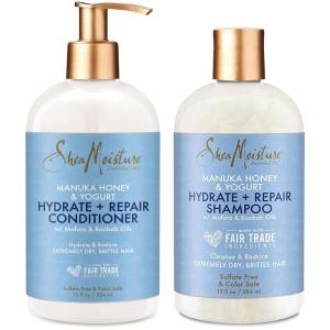 SheaMoisture Hydrate & Repair conditioner For Damaged Hair Manuka Honey & Yogurt Shea Butter Shampoo and Conditioner 13 Fl.oz(13 Fl Oz (Pack of 2))