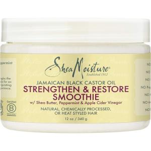 SheaMoisture Jamaican Black Castor Oil Strengthen & Restore Smoothie Cream for Unisex, 11.5 Ounce (Pack of 1)(12 Ounce (Pack of 1))
