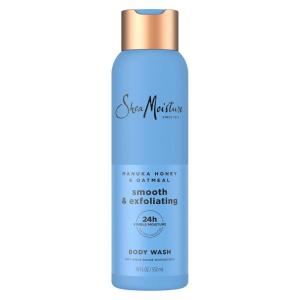 SheaMoisture Manuka Honey Oatmeal Body Wash Smooth & Exfoliating Smooth and Exfoliating body wash for 24H Visible Moisture for Healthy, Glowing Skin 18 oz
