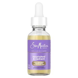 SheaMoisture Melanin Care 4-in-1 Acne Treatment Serum with 2% Salicylic Acid Nourished & Radiant for Calming, Hydrating & Treating Acne, with Niacinamide +Elderberry Complex, 1 fl oz(Acne Treatment)