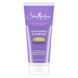 SheaMoisture Melanin Care Gentle Cream Cleanser Nourished & Radiant for Cleansing & Replenishing Skin’s Moisture Barrier, with Pro-Ceramides +Elderberry Complex, 6 oz